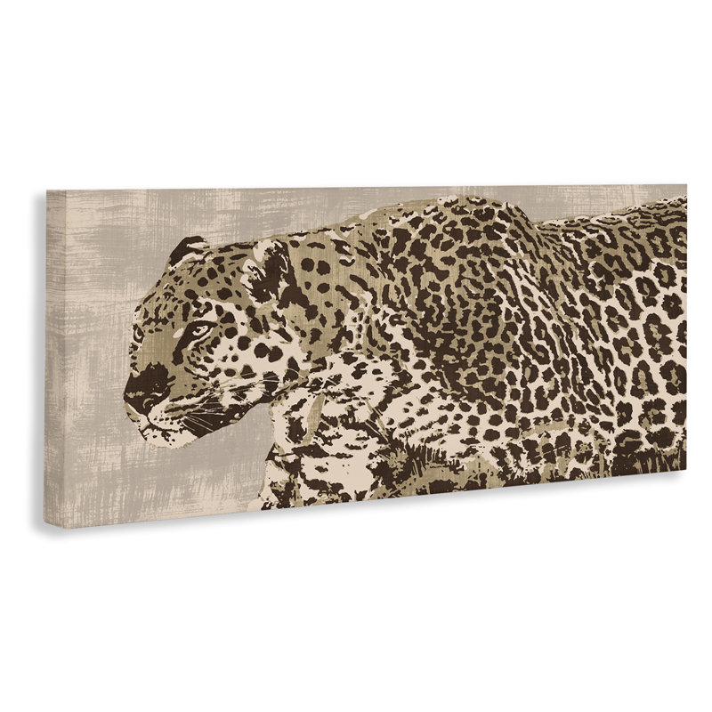 «Fierce Growling Cheetah», art mural sur toile par Andrew Cooper, H 17 po x l 40 po