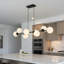 Lustre linéaire moderne pour îlot de cuisine 8 lumières 49,2 pouces E12 noir-2147053397