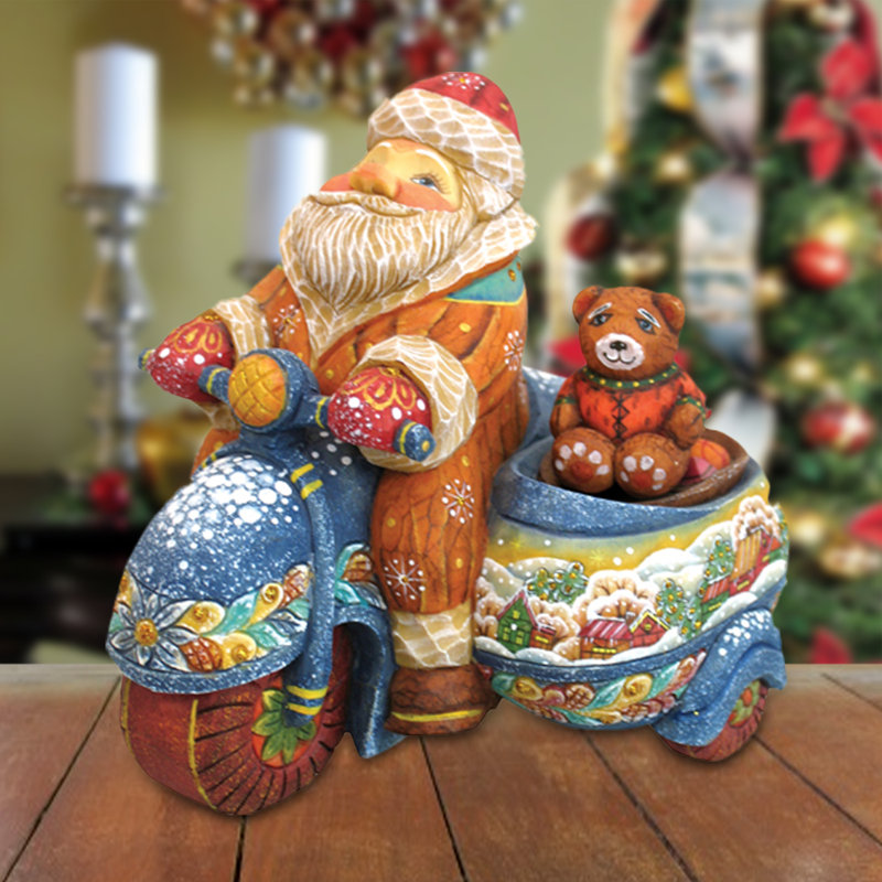 Derevo Box Santa on Motorbike