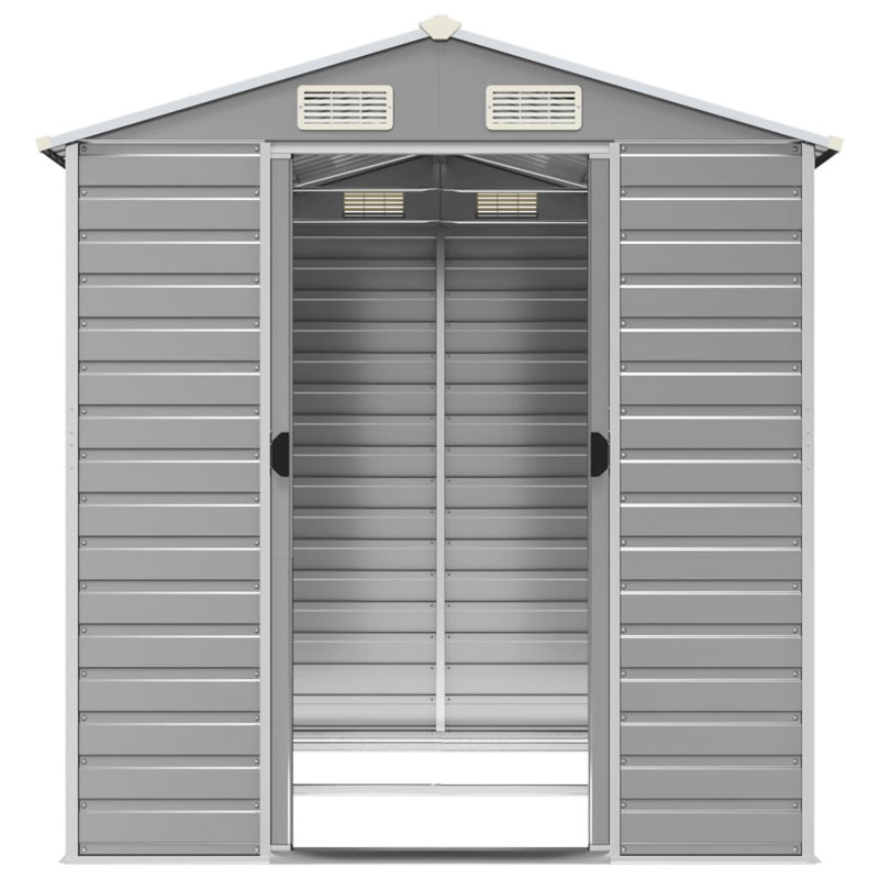 Storage Shed, 78" H x 75.2" W x 84.6" D, Light Gray