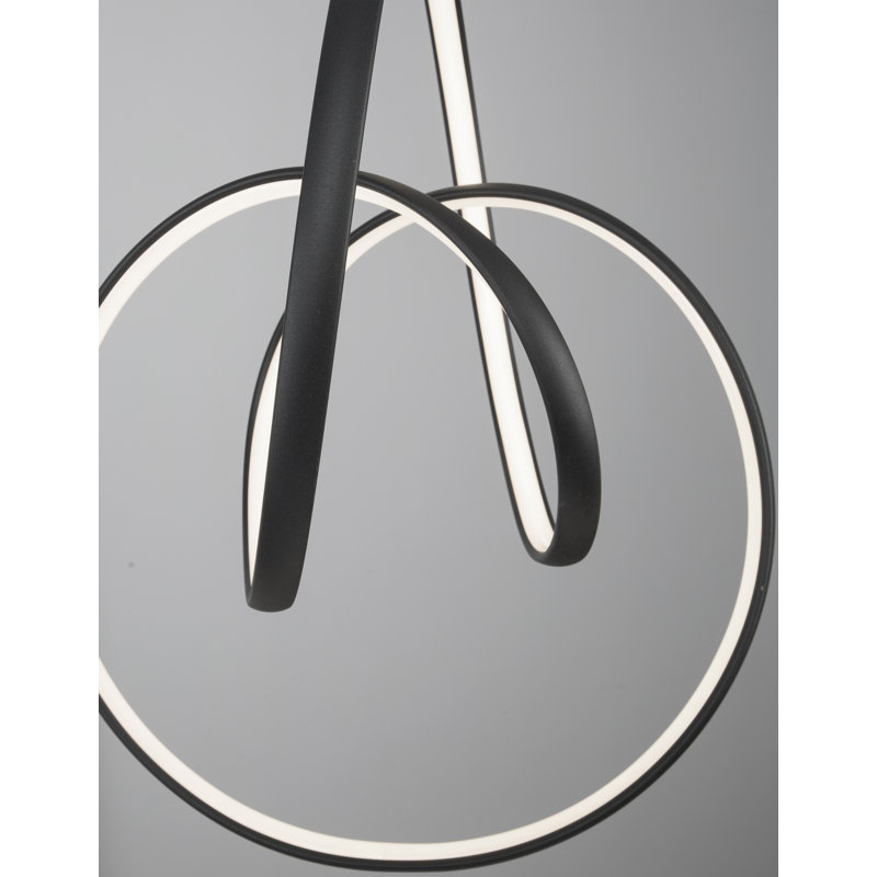1 - Light Black LED Geometric Pendant