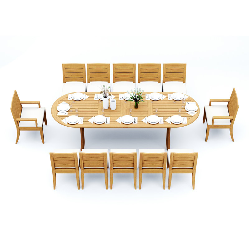 Atnas Outdoor - Piece Teak Dining Set, 12