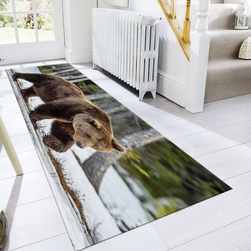 Charming Non Woven Soft Type Printed Rug with Intricate Floral and Geometric Design for Enhancing Home Interiors