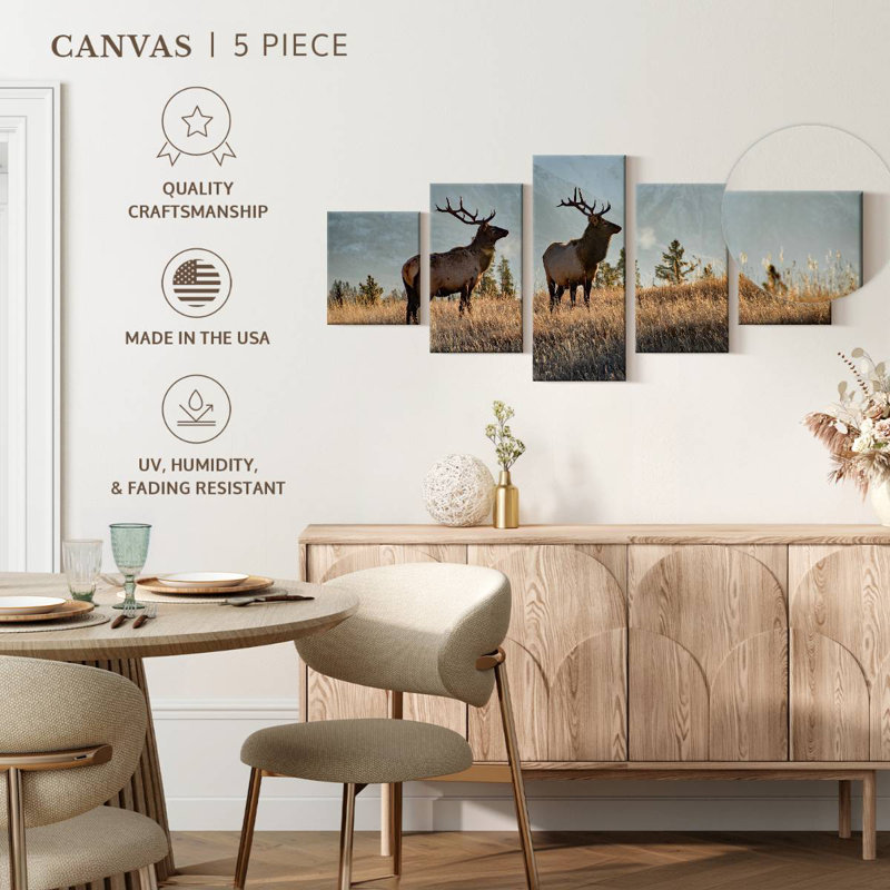 Banff Bull Elks, 36" H x 80" W