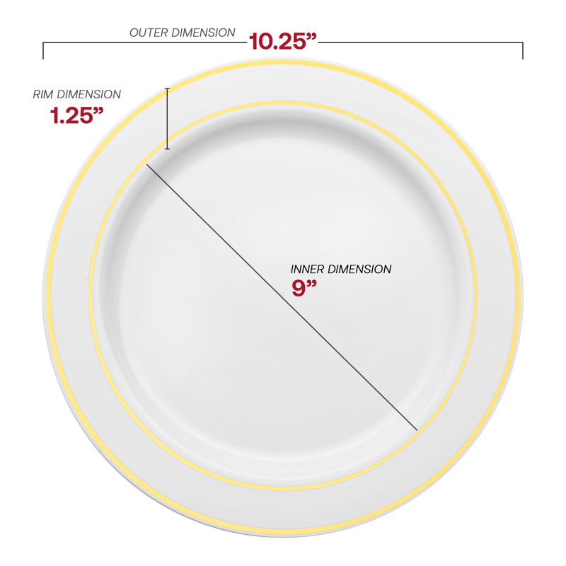 Assiette à dîner jetable en plastique