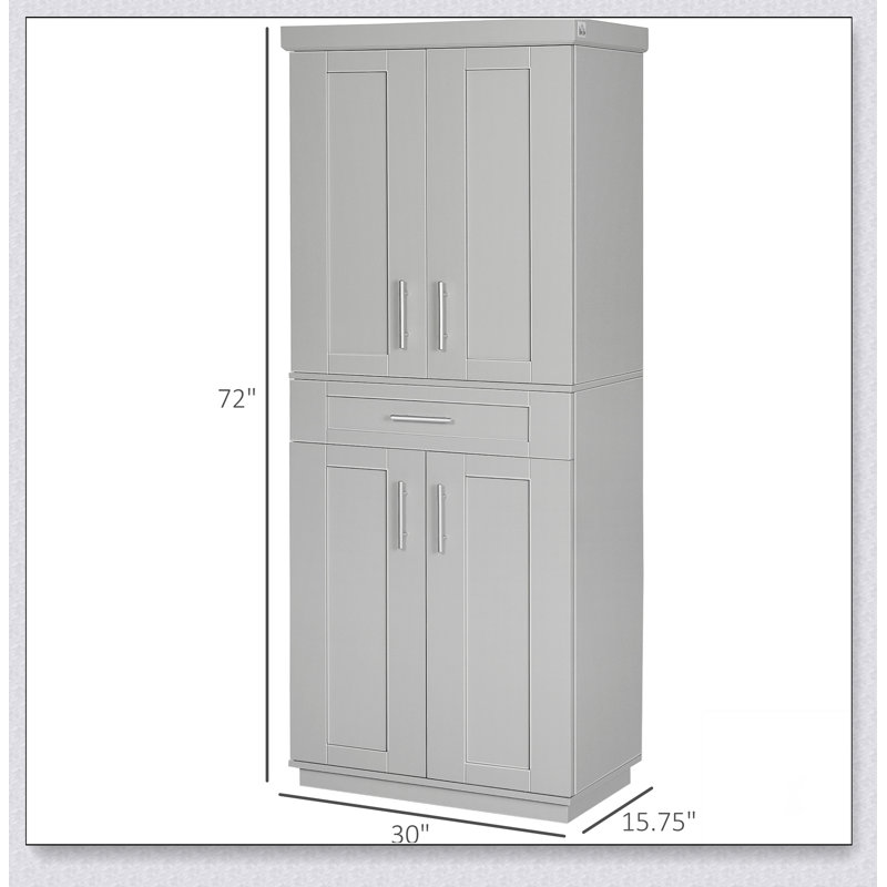 Armoire autoportante avec portes et tiroir Modern Kitchen Pantry