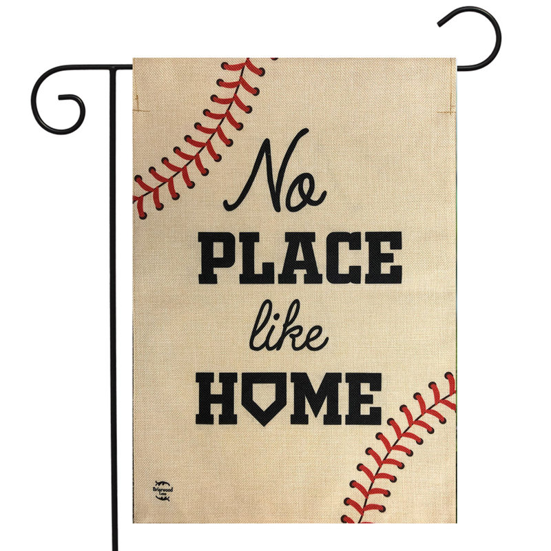 Drapeau de jardin en toile de jute No Place Like Home