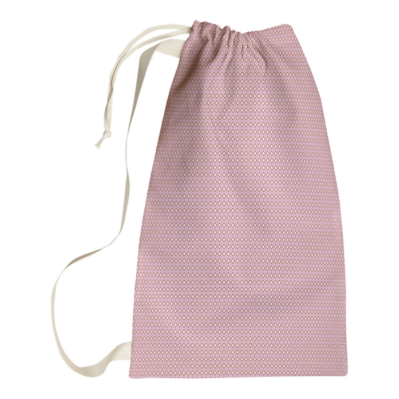 Fabric Laundry Bag with Handles, Medium (36" H x 28" W x 1" D), Pink