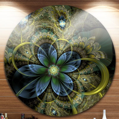 «Light Fractal Flower and Butterfly», impression sur métal
