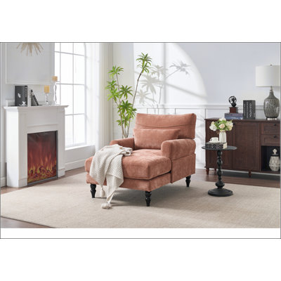 Modern Chaise Lounge , Upholstered Indoor Leisure Sofa Recliner, Chair Sleeper for Bedroom, Living Room, Study Room, Office by Ivy Bronx