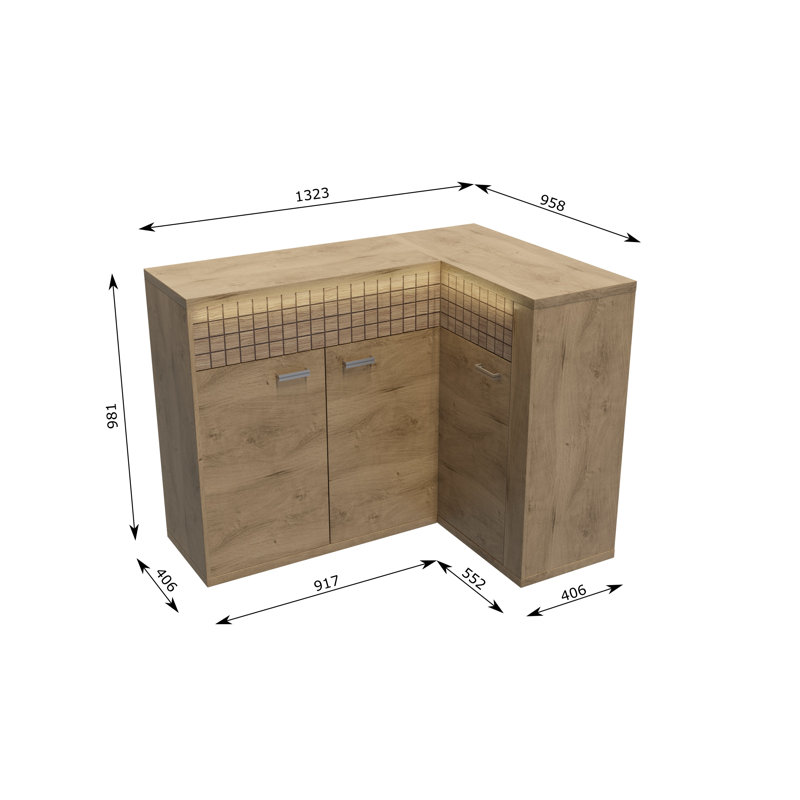 Lentz Grid Corner Sideboard
