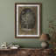Art mural vintage rétro encadré pour chambre à coucher - 26 po x 36 po brun-2061217570