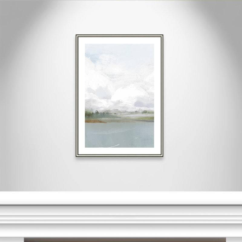 All Shore - Impression de cadre photo sur papier, H 36,75 po x l 26,75 po x P 0,88 po, Papier avec cadre argenté