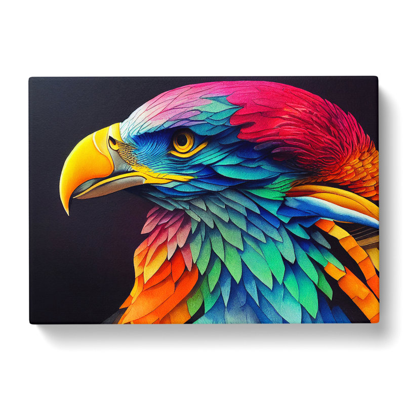 Eagle Bird Watercolour Vol.1 - Wrapped Canvas, 50cm H x 76cm W x 3cm D