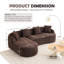 LY-022 Canapé modulaire en L éponge à compression complète avec méridienne incurvée, canapé modulaire en chenille, haute densité 30D pour le salon en appartement 900 lb-114309235