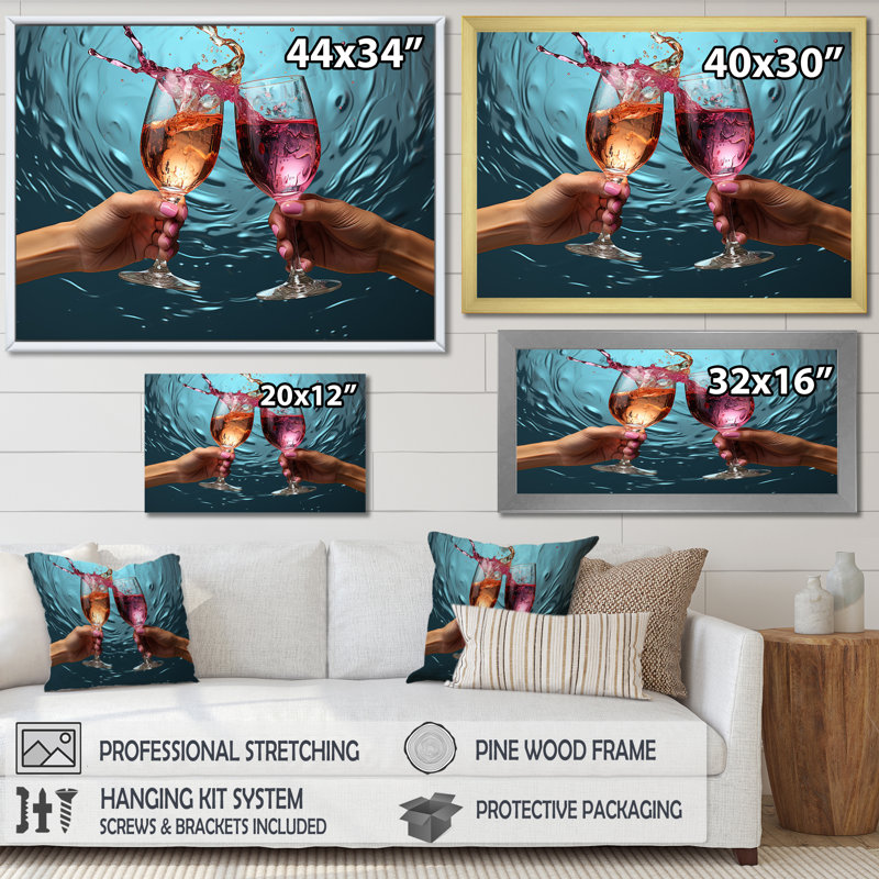 «Whimsical Cheers I», reproduction sur toile, Toile tendue, H 24 po x l 32 po x P 1 po