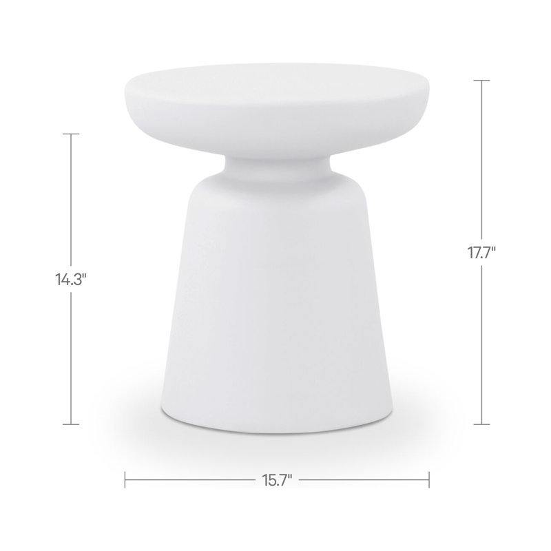 Ruth Outdoor Side Table Blue, White