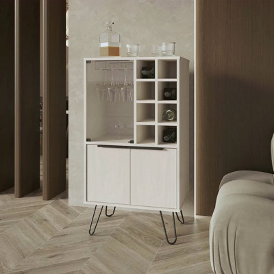 Bar Cabinet With Glass Rack And Wine Storage