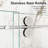 56"-60"W X 72"H Frameless Single Sliding Shower Door – 5/16" (8Mm) Clear Tempered Glass, Bypass Design-121998752