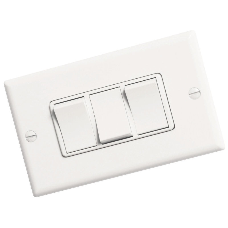 WhisperControl Tamper Resistant Light Switch, White