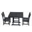 Space Saving Patio Dining Sets, Hdpe 3 Piece Modern Bistro For Patio