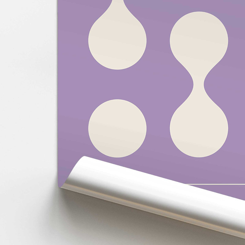 Mauve Bauhaus Flow II, Ne s’applique pas, Impression sans cadre, H 36 po x l 24 po