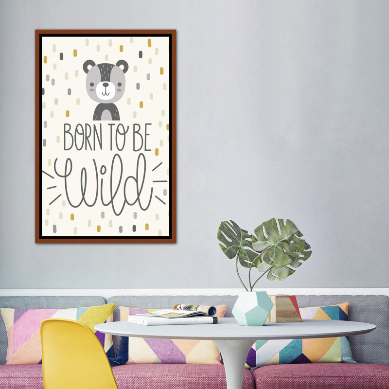 «Cute and Wild III», art encadré, H 60 po x l 40po x P 1,5 po, Toile classique avec cadre brun