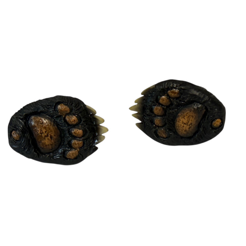 Bear Paw Resin Drawer Knobs Set of 2 Rustic Cabinet Pulls