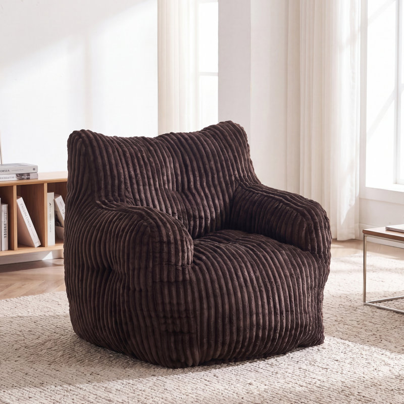 Corduroy Bean Bag Chair, Brown