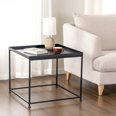 Karm Iron Living Room Black End Table