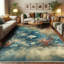 Machine Printed 114cm X 69cm Area Rug