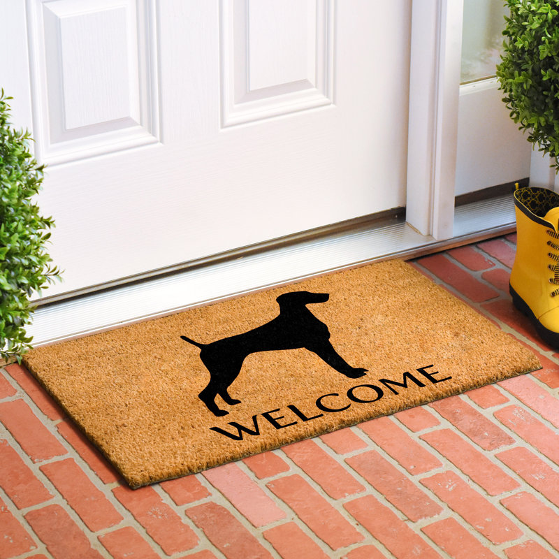 Natural Coir Weimaraner Welcome Outdoor Doormat
