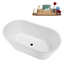 Baignoire autoportante 59 po avec drain interne 59 po Streamline