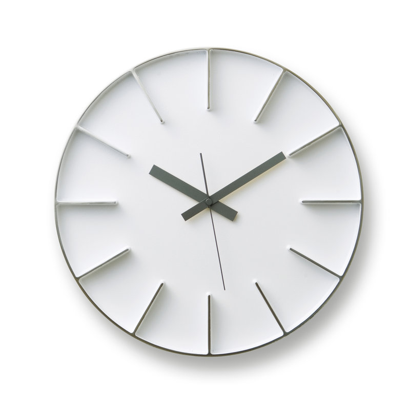 Brookhn Metal Wall Clock, White