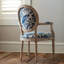 Fauteuil jacquard bleu