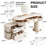 Large Vanity Desk with Mirror & Stool​,Modern Cream White Dressing Table for Bedroom, Makeup Desk with 5 Drawer Storage for Women/Girls