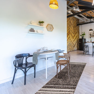 Tapis taupe / noir Whittney Earth