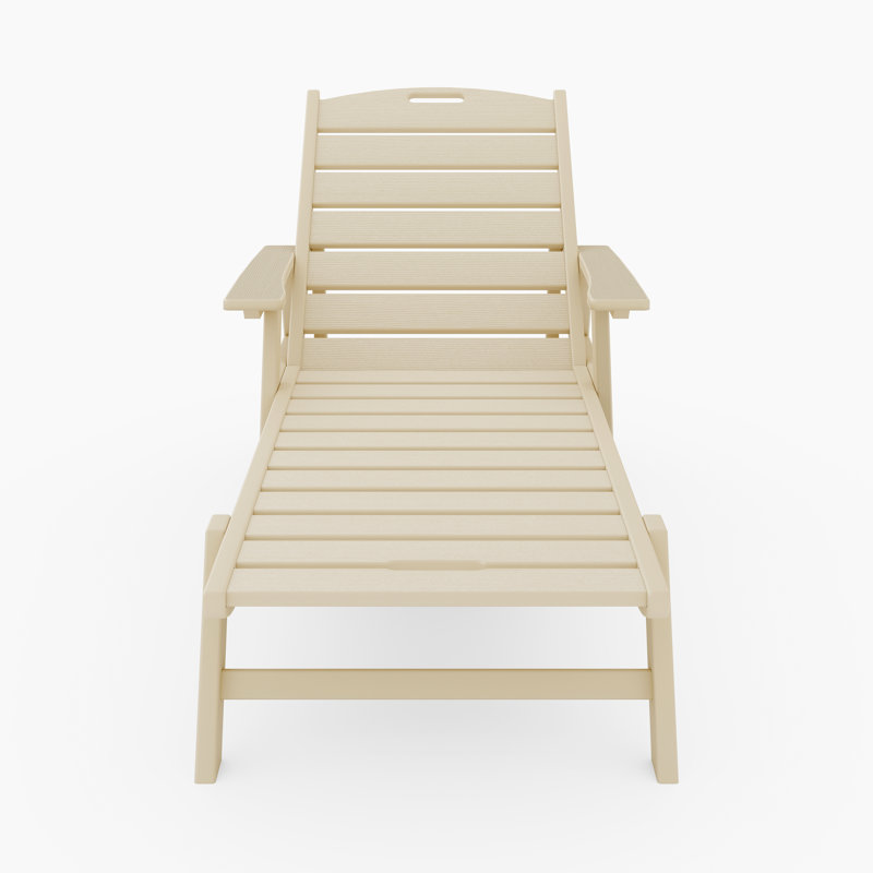 Chaise longue à dossier réglable Clairan, Sable Tybee