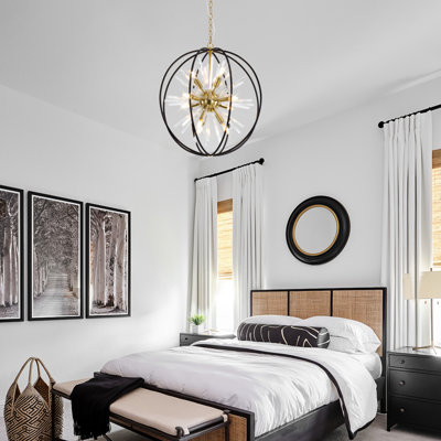12-Light Globe Modern Crystal Chandelier For Entrance Stairwell/Bedroom/Dining Room/Living Room/Hallway