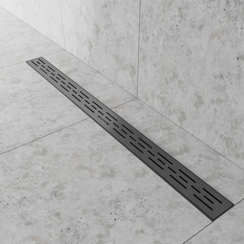 36" Linear Grid Shower Drain with Hair Strainer & Lifting Hook – Modern Stainless Steel Drain for Bathroom Showers