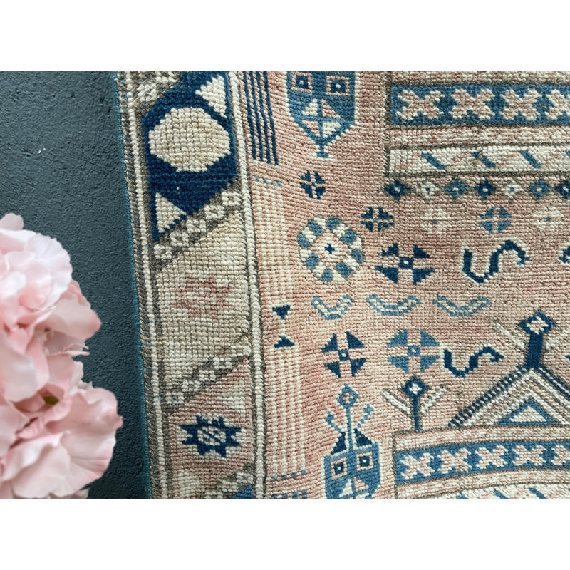 Classic Patchwork Runner Rug, 35.8x192.9 Inch Pink Rug