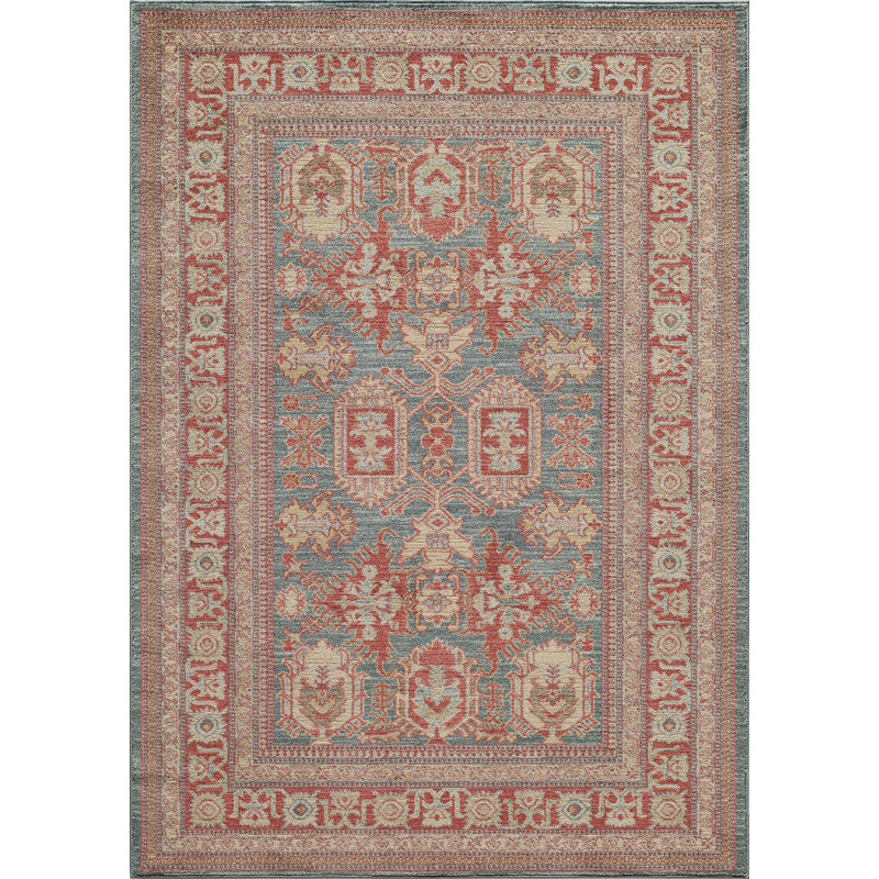 Tapis bleu Halida, Rectangle 9 pi 3 po x 12 pi 6 po