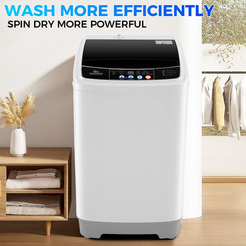 Homdox 2.1 cu. ft. High Efficiency Portable Automatic Washer with Drain Pump for Apartment, Home, Dorms, Rv