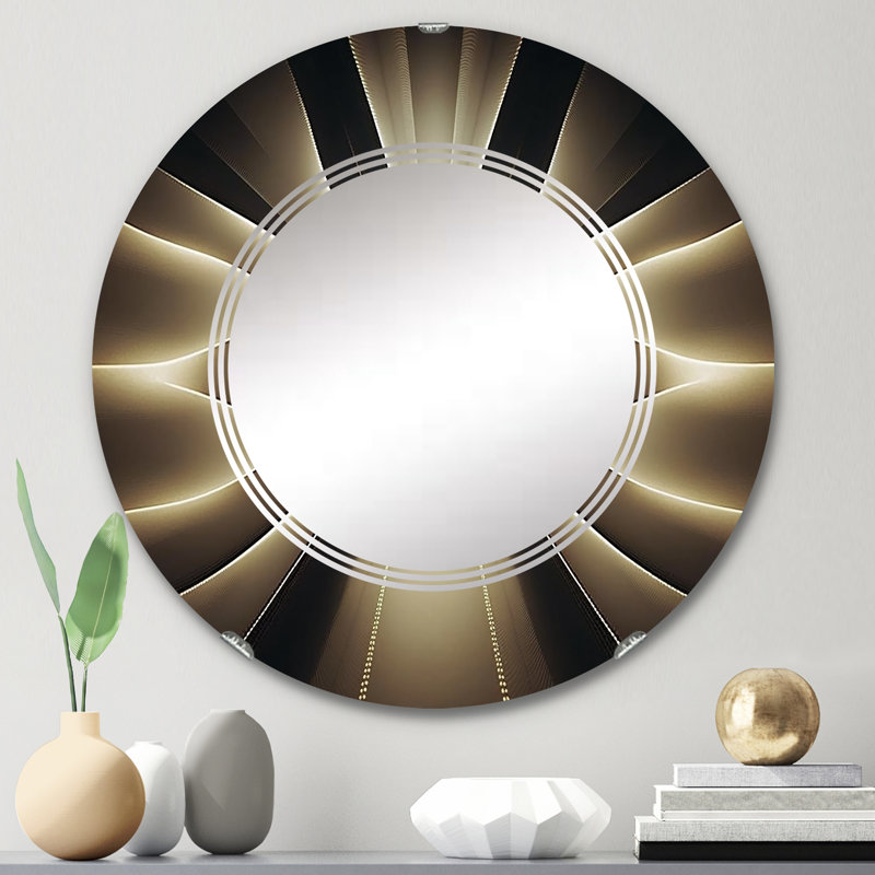 Bosenjack - Miroir mural moderne rond, 24 po x 24 po