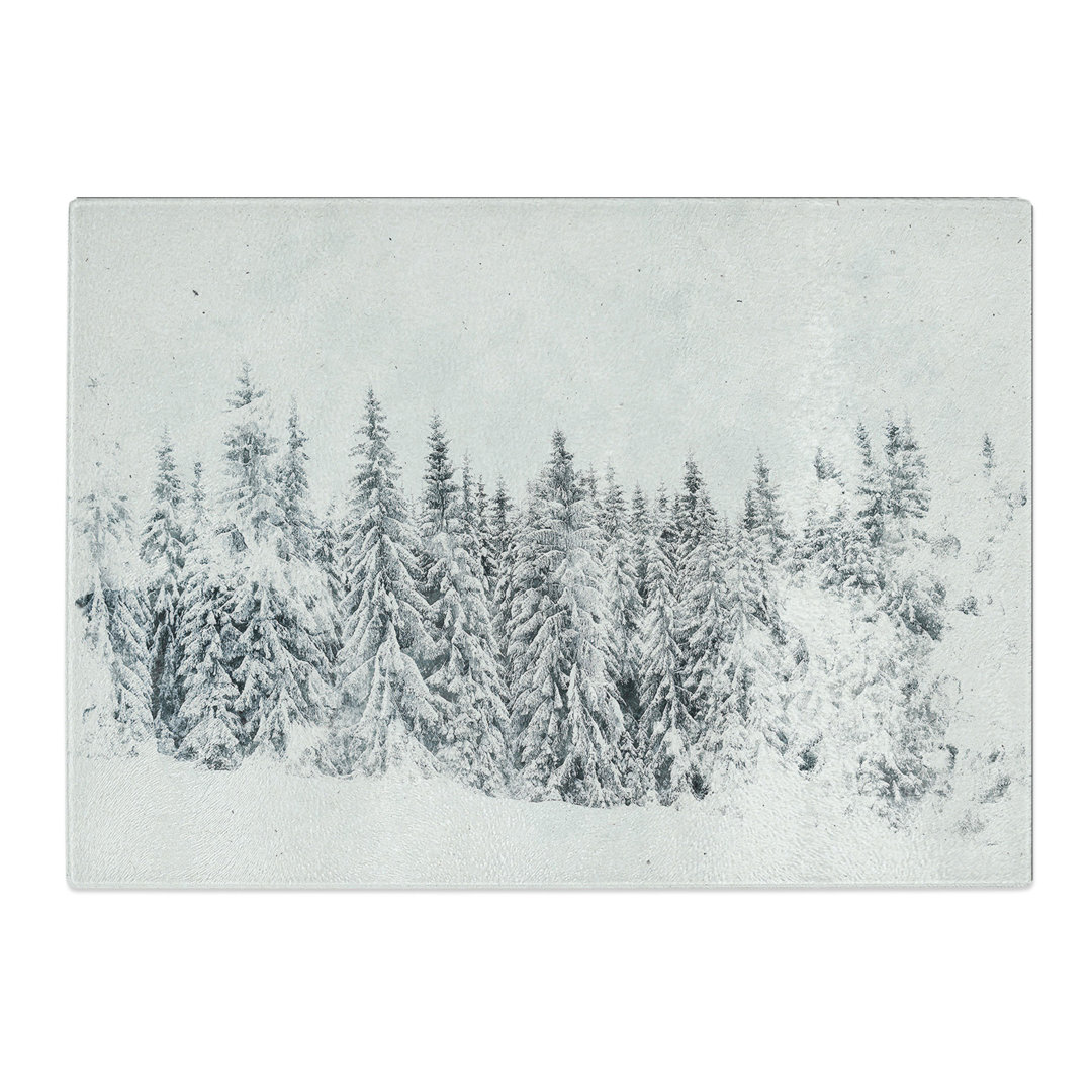 Tempered Glass Points of the Trees Chopping Board