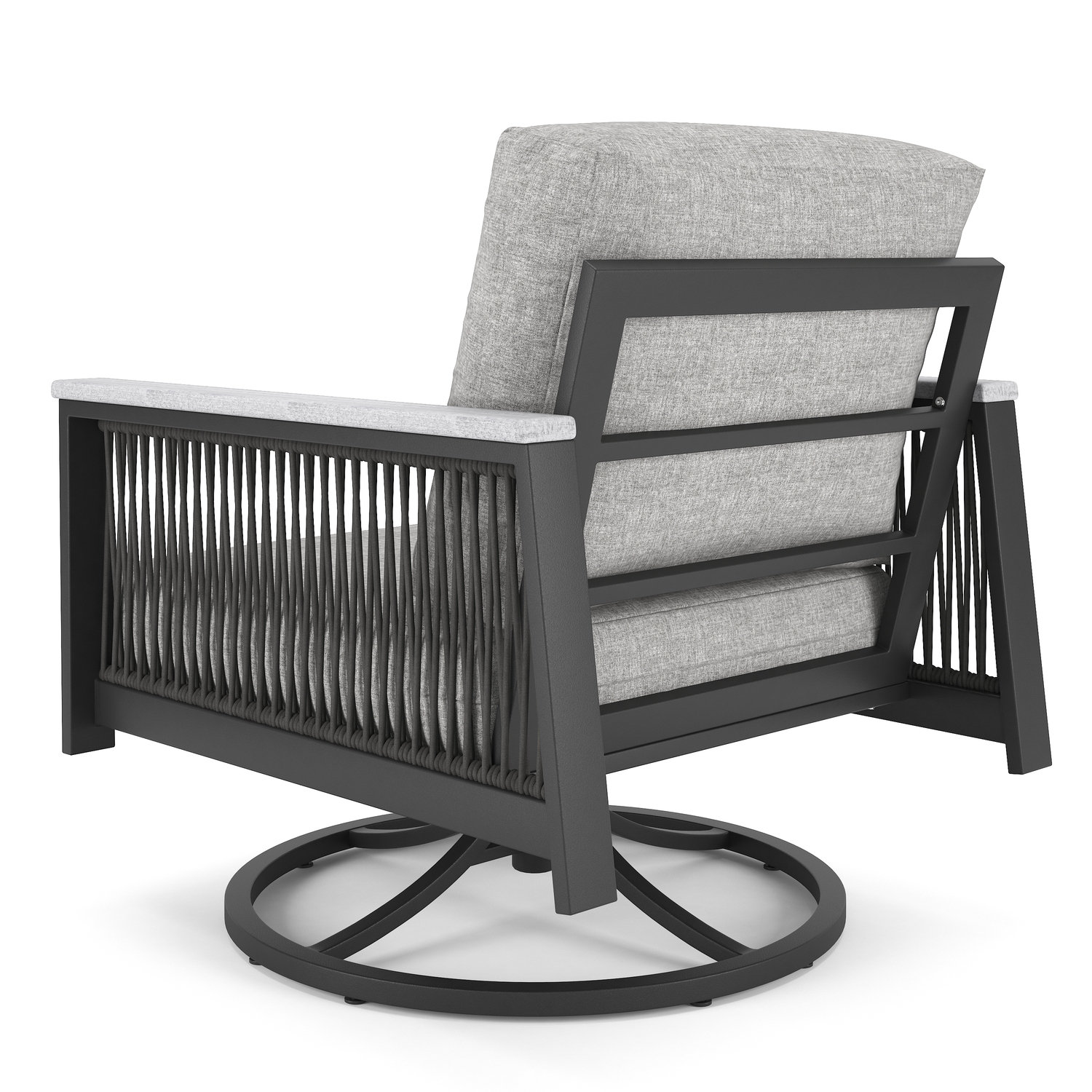 Townsend Sunbrella® Swivel Patio Rocking Chair, Canvas Granite Sunbrella® Canvas