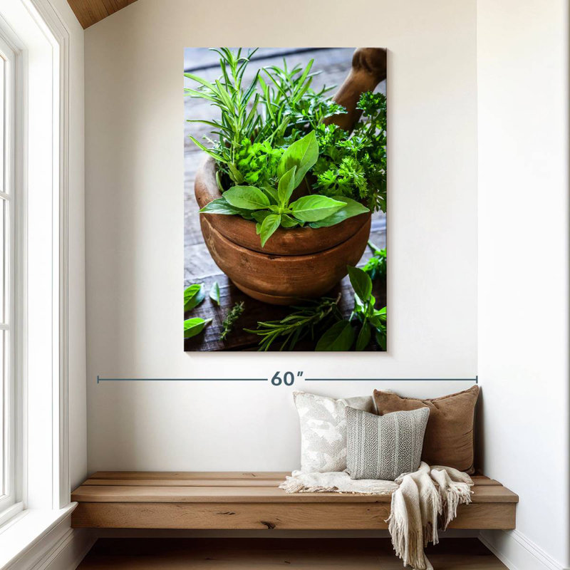 Yarlin Crushing Herbs, 48" H x 32" W