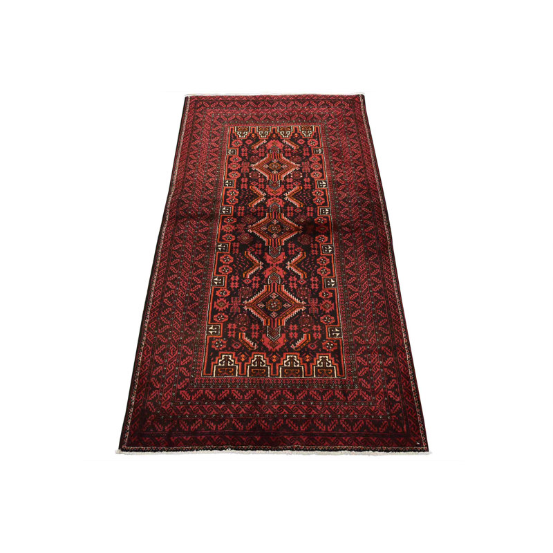 Tapis noir unique de 3 pi 4 po x 6 pi 1 po