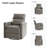 Sumbul Genuine Leather Upholstered Swivel Rocker Recliner-98582912