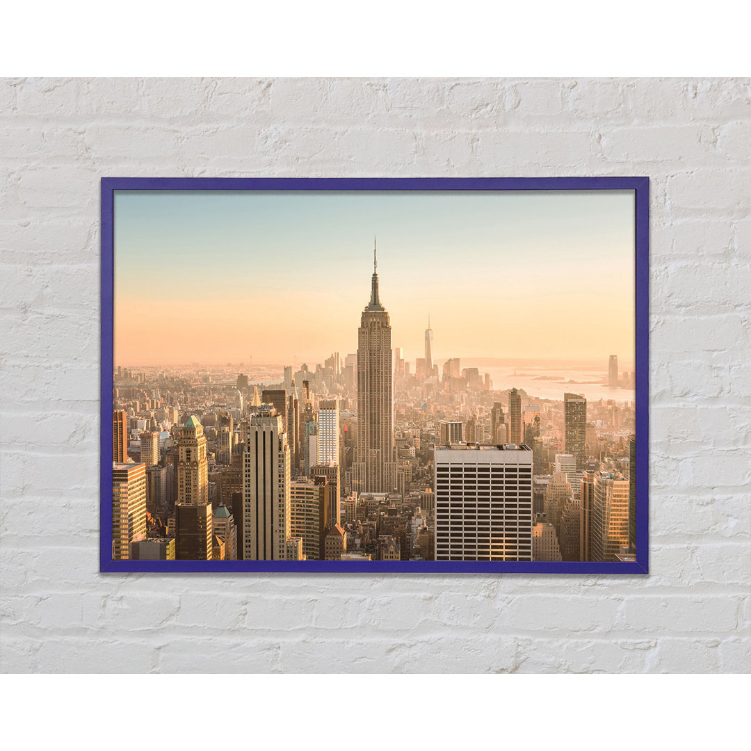 New York Skyline In The Day Gerahmter Druck